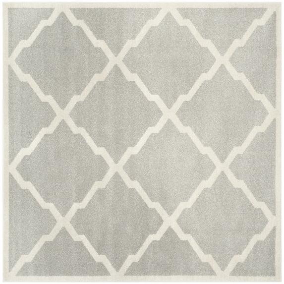 Amherst AMT421 Power Loomed Indoor Area Rug - Light Grey/Beige - 5'x5' - Safavieh
