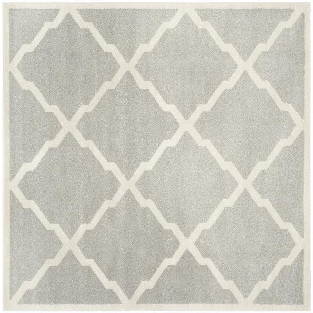 Amherst AMT421 Power Loomed Indoor Area Rug - Light Grey/Beige - 5'x5' - Safavieh