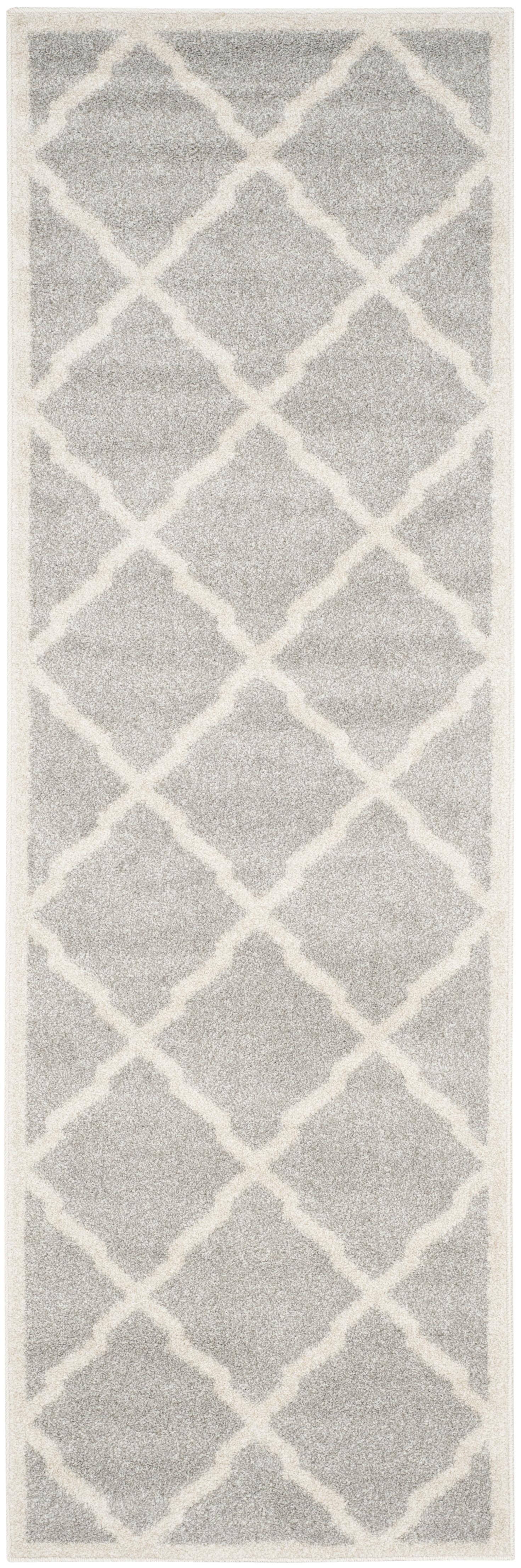 SAFAVIEH Amherst Sharalyn Geometric Runner Rug, Light Grey/Beige, 2'3" x 11'