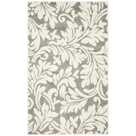 Amherst AMT425 Power Loomed Indoor Accent Rug - Dark Grey/Beige - 3'x5' - Safavieh
