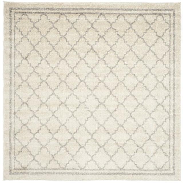 Amherst AMT422 Power Loomed Indoor Area Rug - Beige/Light Grey - 8'x8' - Safavieh