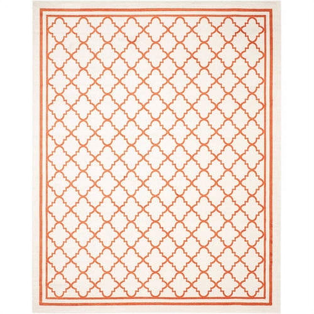 SAFAVIEH Amherst Trina Geometric Area Rug, Beige/Orange, 7' x 7' Square