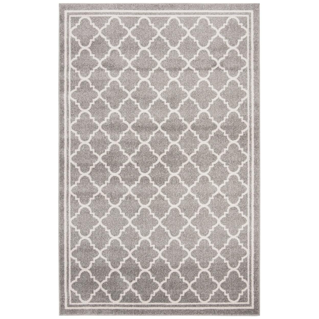 SAFAVIEH Amherst Trina Geometric Area Rug, Dark Grey/Beige, 5'3" x 8'