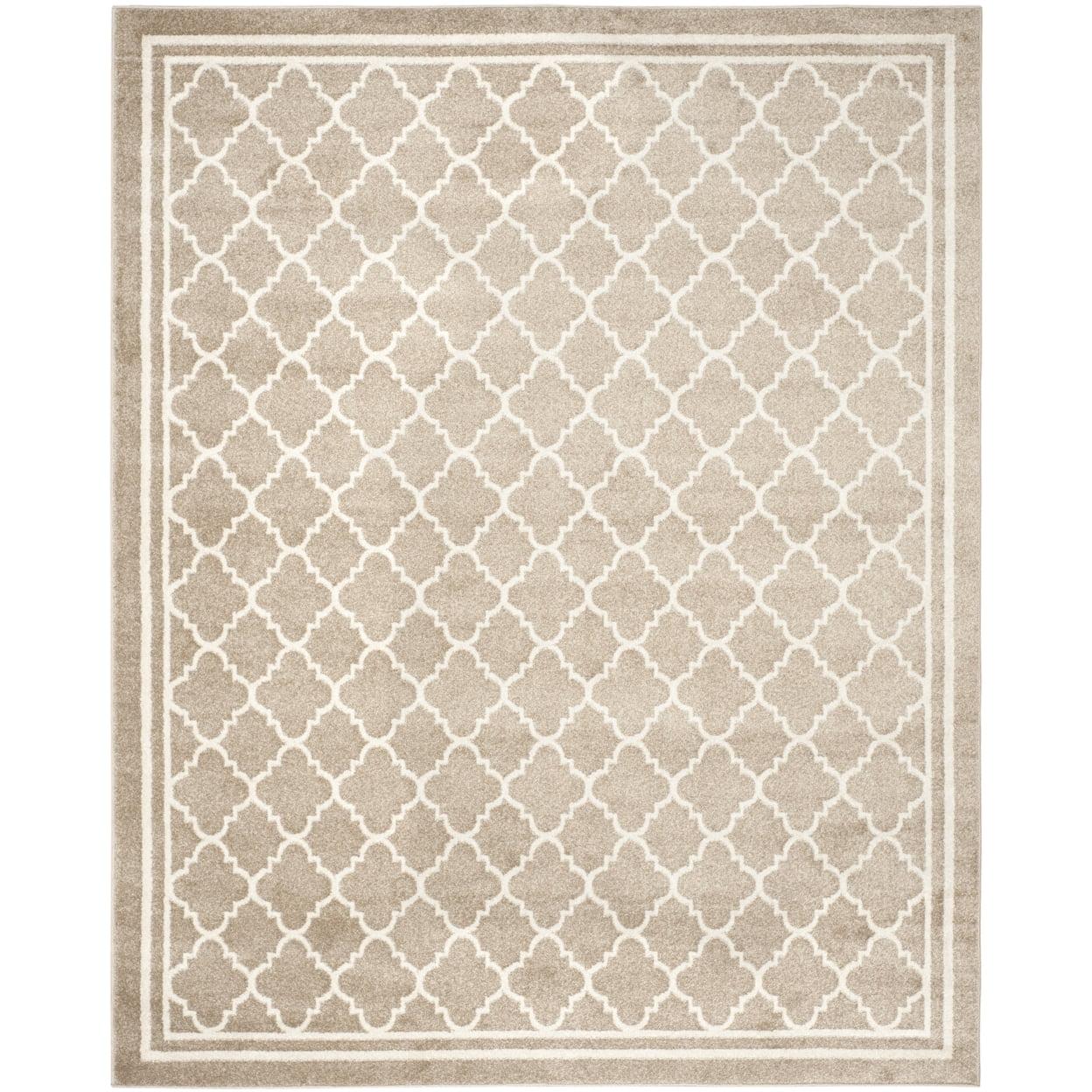 Amherst AMT422 Power Loomed Indoor Area Rug - Wheat/Beige - 7'x7' - Safavieh
