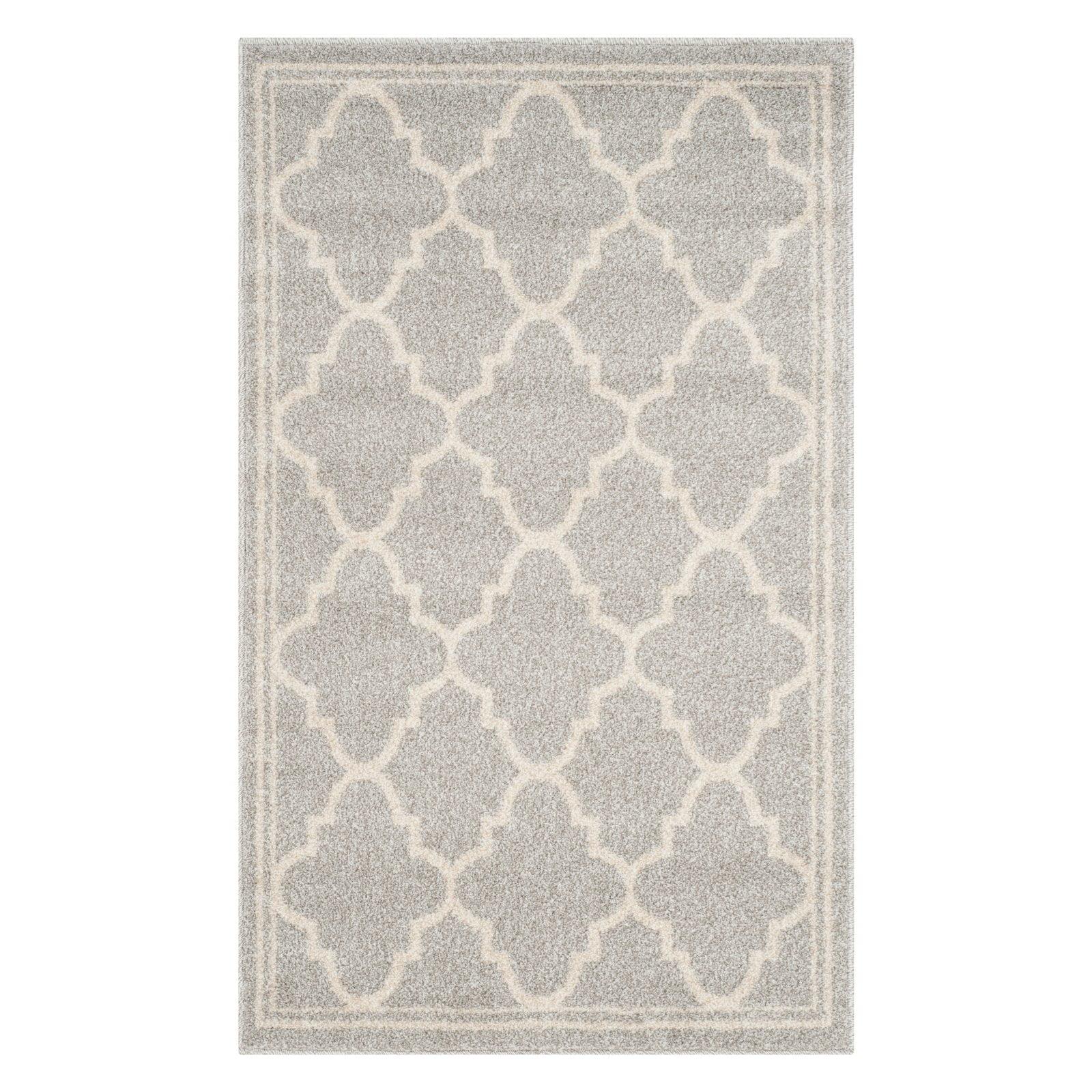 SAFAVIEH Amherst Trina Geometric Runner Rug, Dark Grey/Beige, 2'3" x 15'