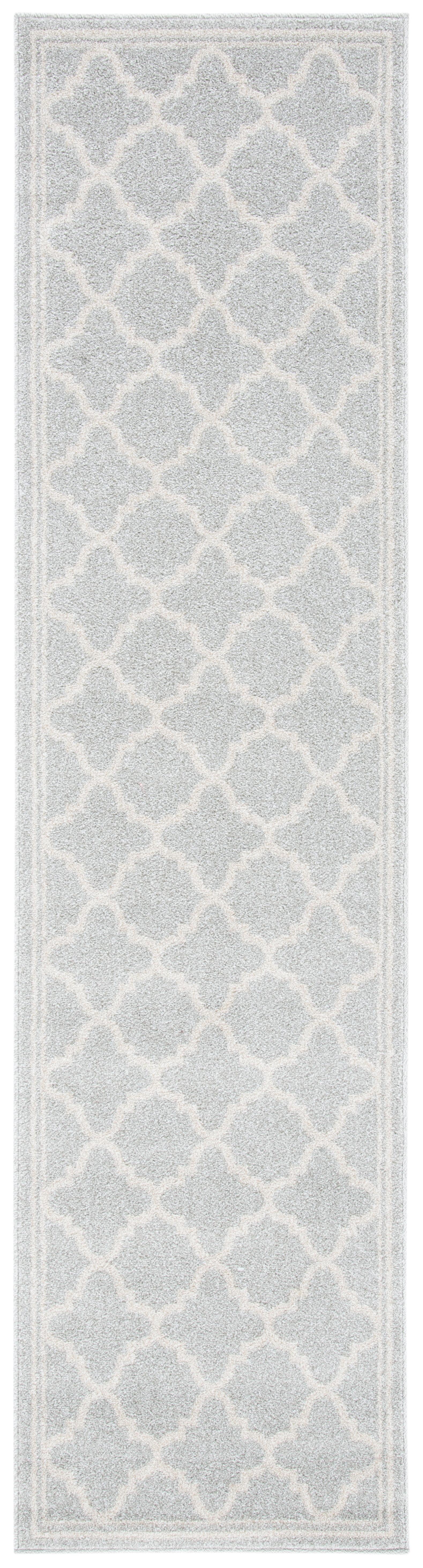 Amherst AMT422 Power Loomed Indoor Runner Rug - Light Grey/Beige - 2'3"x11' - Safavieh