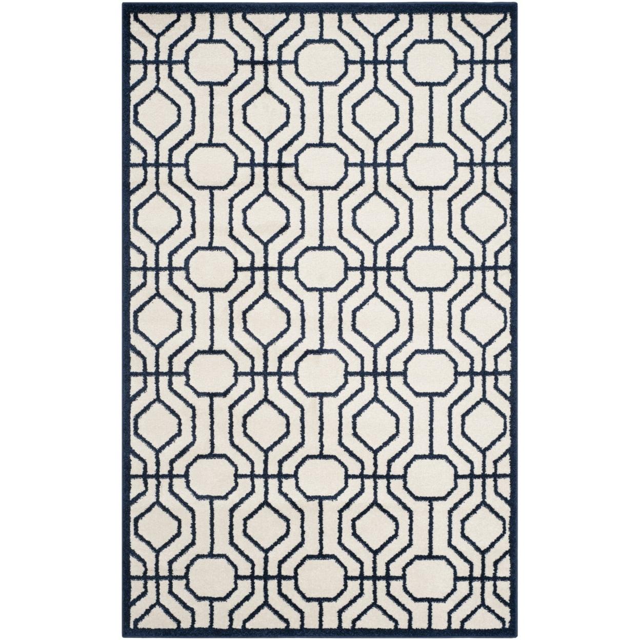 Wheatfield Geometric Easy-Care Cotton Blend 5' x 8' Area Rug