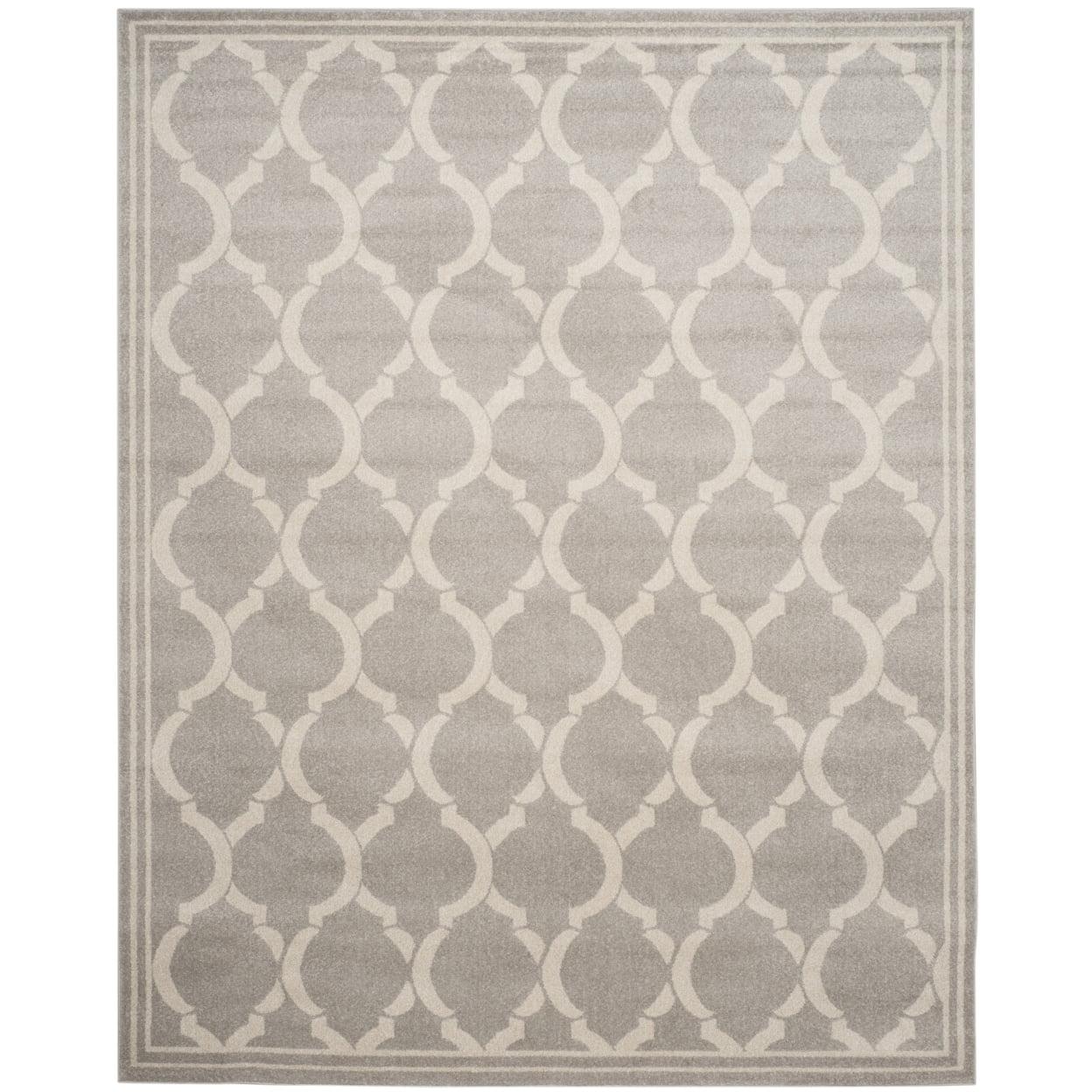 SAFAVIEH Amherst Wendy Geometric Area Rug, Light Grey/Ivory, 8' x 10'