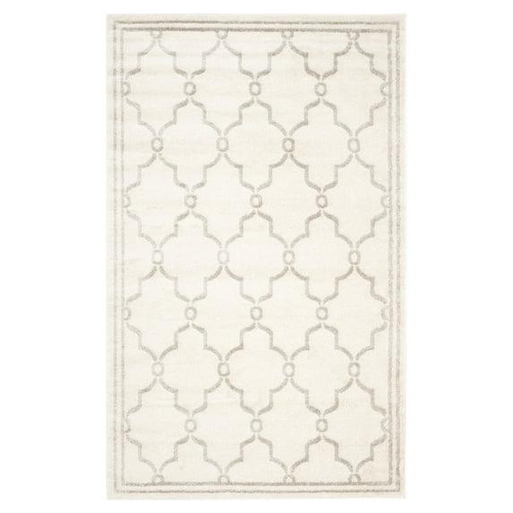 Amherst AMT414 Power Loomed Indoor Area Rug - Ivory/Light Grey - 4'x6' - Safavieh