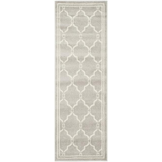 Amherst AMT414 Power Loomed Indoor Runner Rug - Light Grey/Ivory - 2'3"x11' - Safavieh