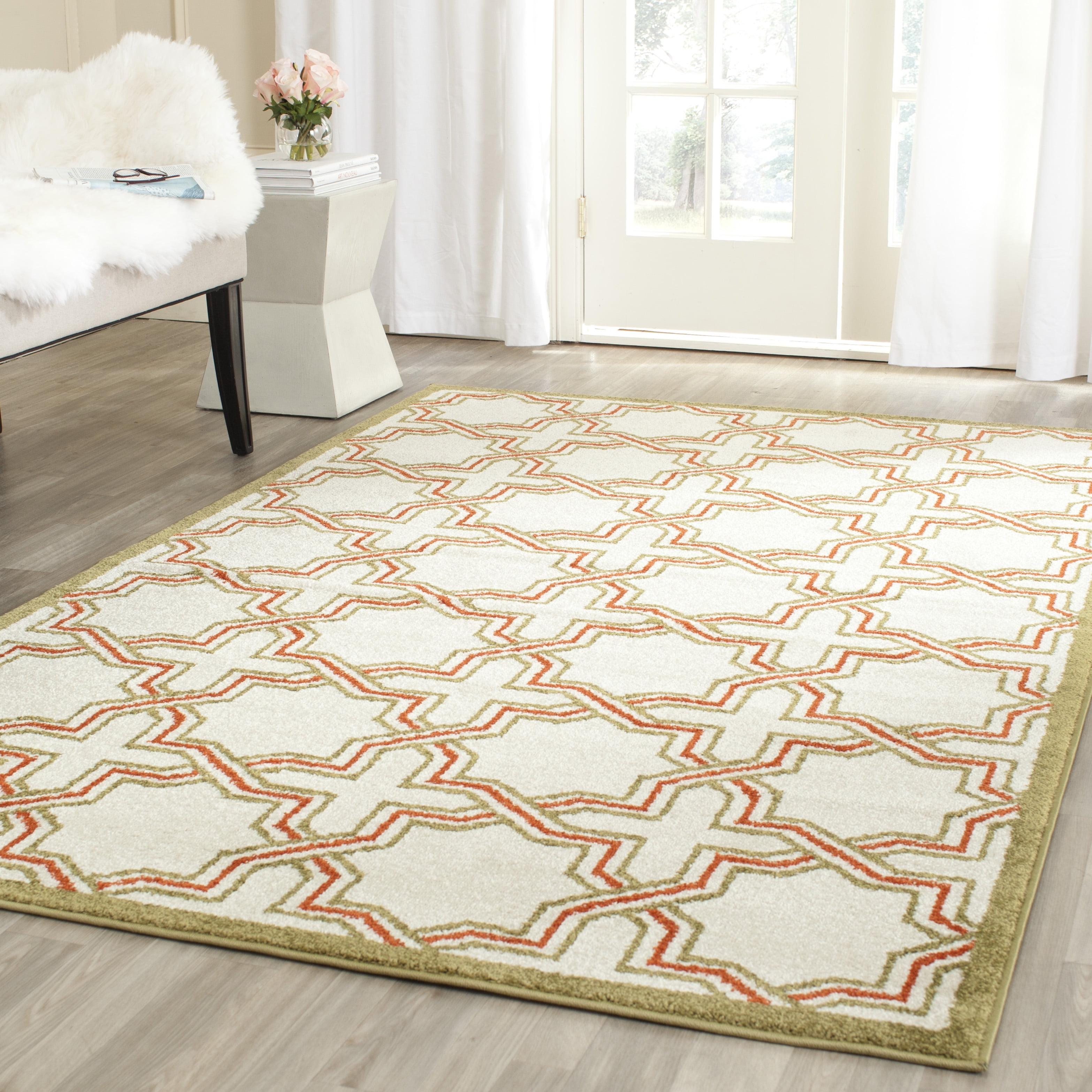 Amherst AMT413 Power Loomed Accent Rug - Ivory/Light Green - 3'x5' - Safavieh.