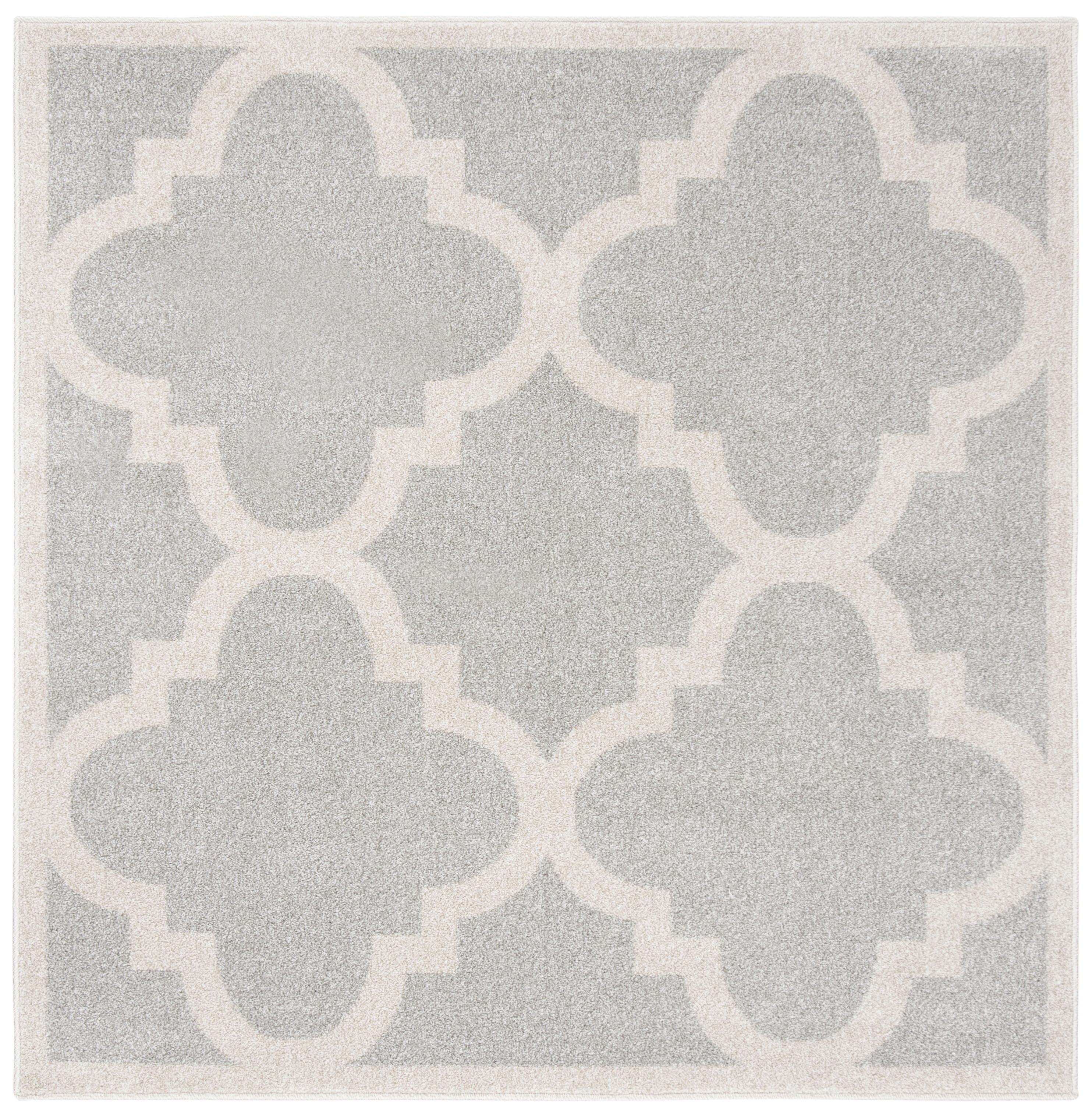 SAFAVIEH Amherst Willmer Geometric Area Rug, Light Grey/Beige, 5' x 5' Square