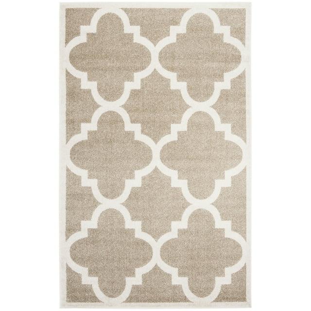 Amherst AMT423 Power Loomed Indoor Area Rug - Wheat/Beige - 5'3"x8' - Safavieh
