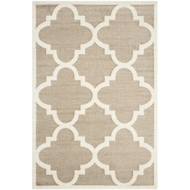 Amherst AMT423 Power Loomed Indoor Area Rug - Wheat/Beige - 6'x9' - Safavieh