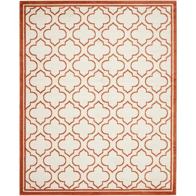 Amherst AMT412 Power Loomed Area Rug - Ivory/Orange - 5'3"x8' - Safavieh.