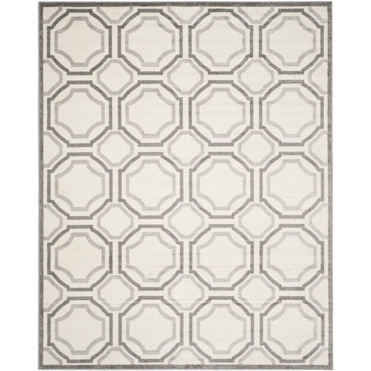 Amherst AMT411 Power Loomed Area Rug - Ivory/Light Grey - 5'x5' - Safavieh.