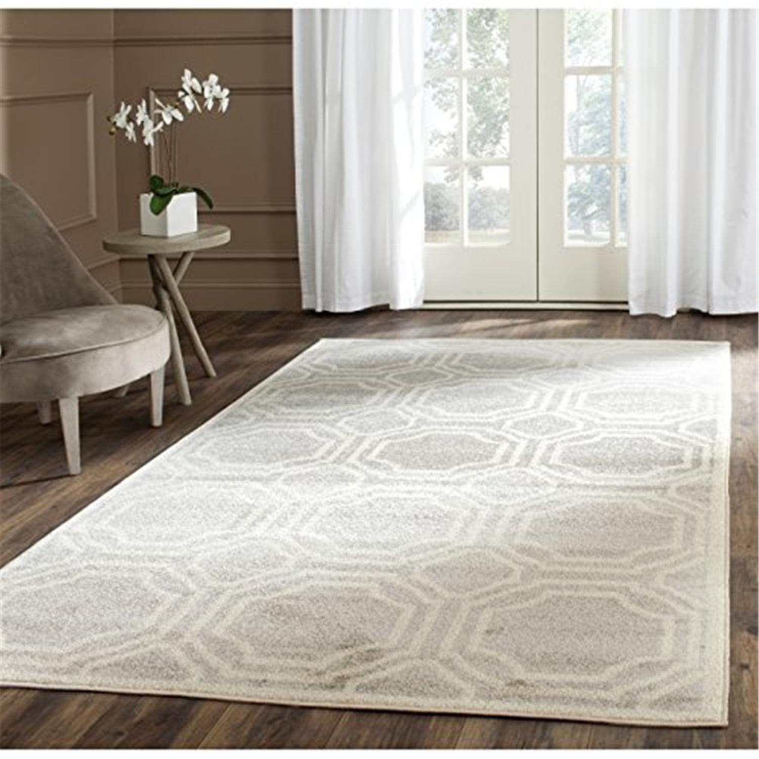 Amherst AMT411 Power Loomed Area Rug - Light Grey/Ivory - 4'x6' - Safavieh.