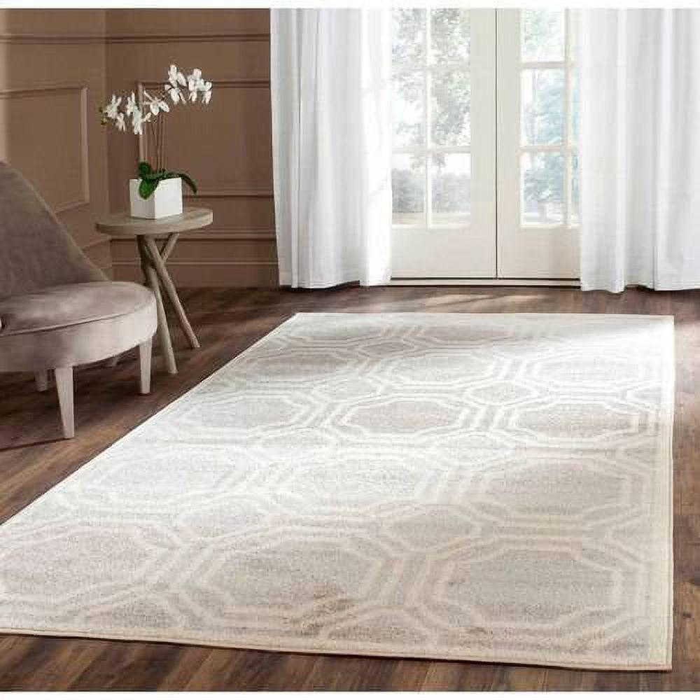 Amherst AMT411 Power Loomed Area Rug - Light Grey/Ivory - 5'x5' - Safavieh.