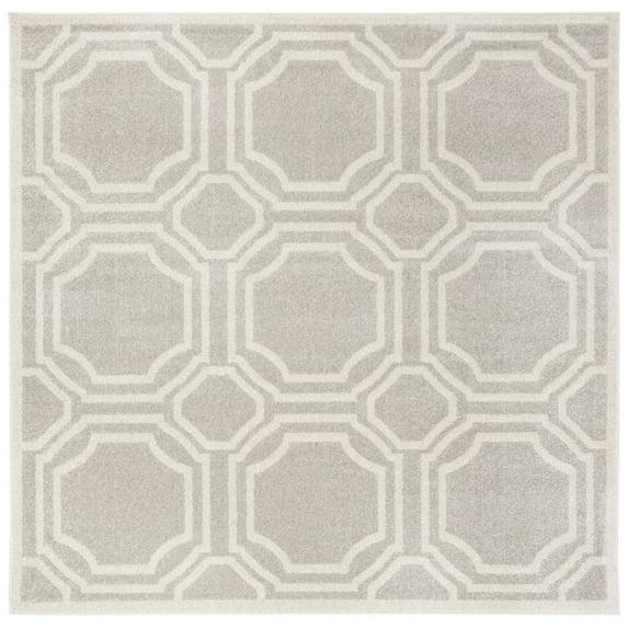 Amherst AMT411 Power Loomed Area Rug - Light Grey/Ivory - 7'x7' - Safavieh.