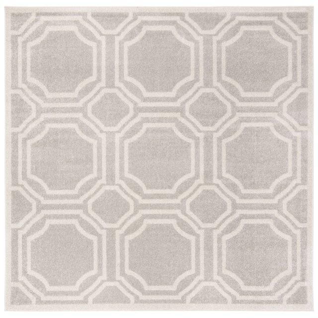 Amherst AMT411 Power Loomed Area Rug - Light Grey/Ivory - 7'x7' - Safavieh.