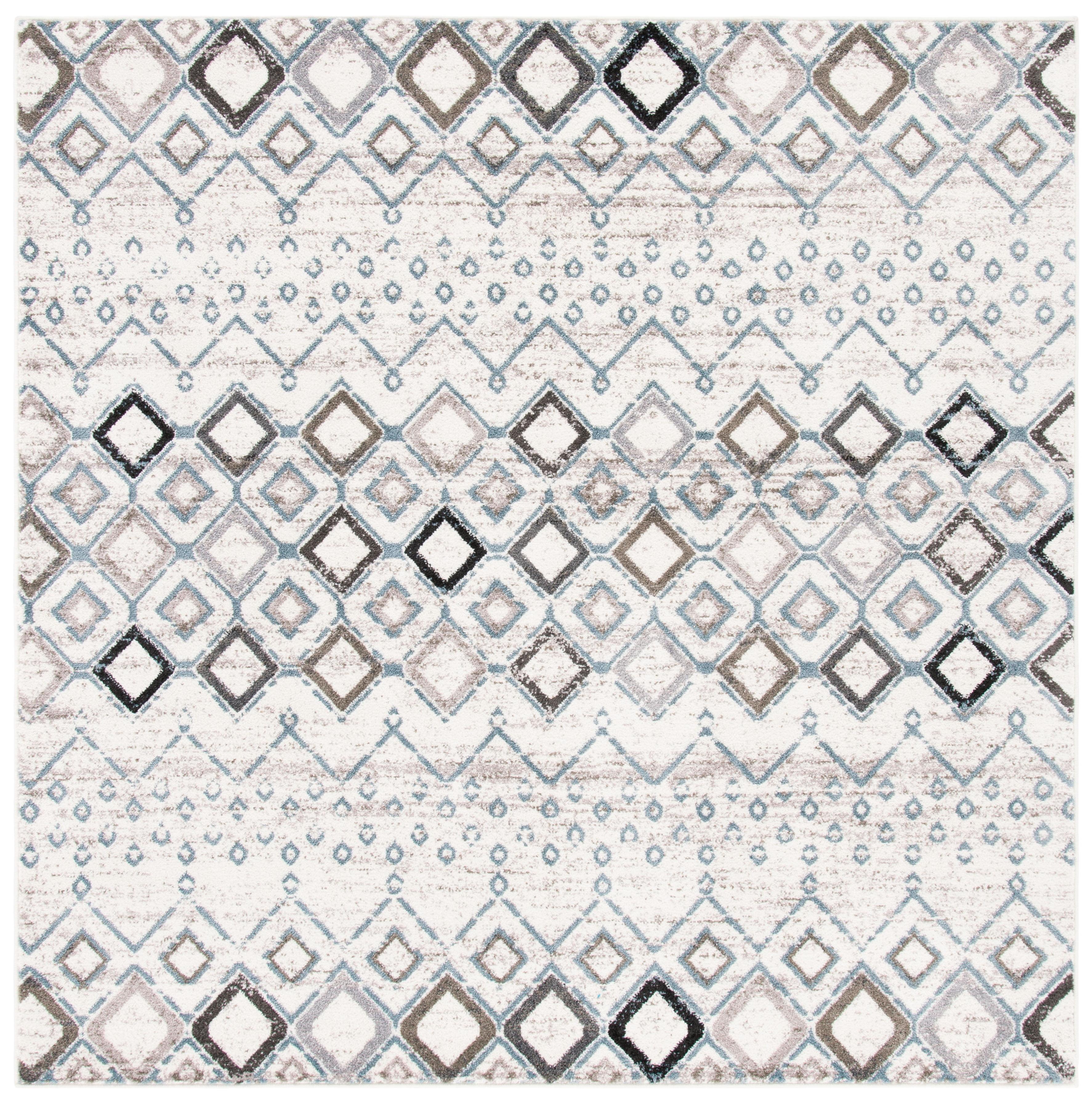 Safavieh Amsterdam Gladwin Geometric Area Rug, Ivory/Grey, 10' x 10' Square