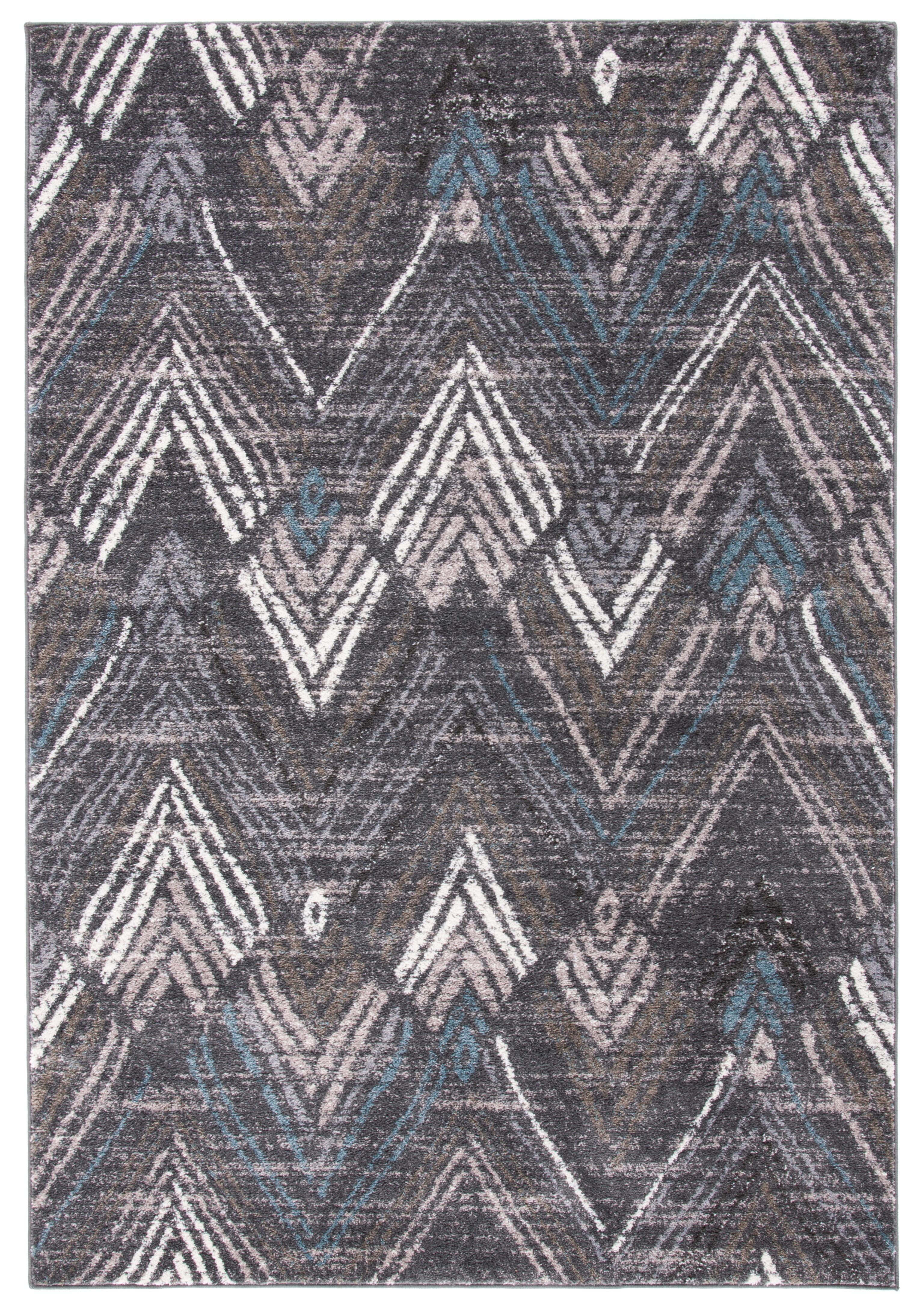 Amsterdam AMS110 Power Loomed Indoor Area Rug - Dark Grey/Grey - 8'x10' - Safavieh