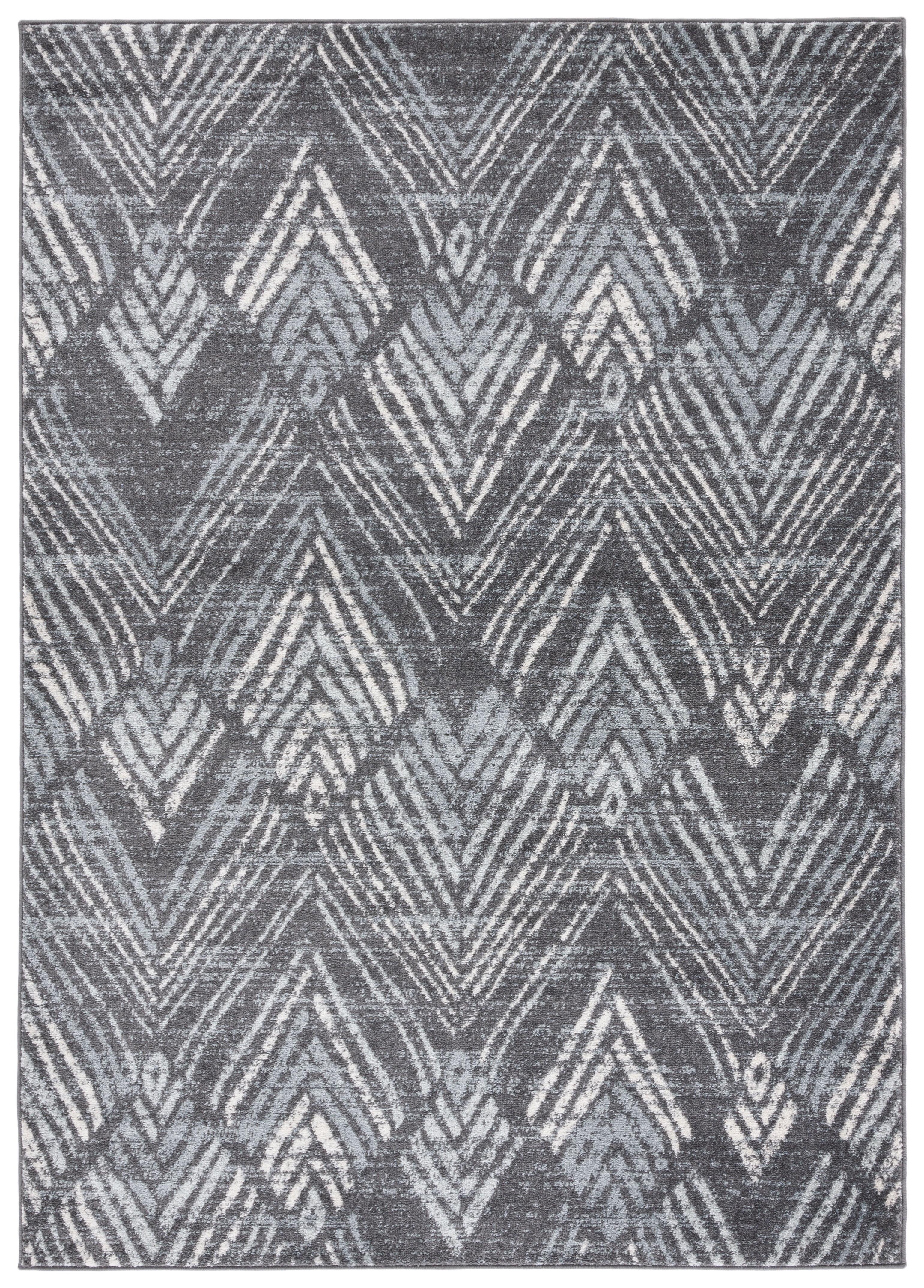 Amsterdam AMS110 Power Loomed Indoor Area Rug - Dark Grey/Light Grey - 8'x10' - Safavieh