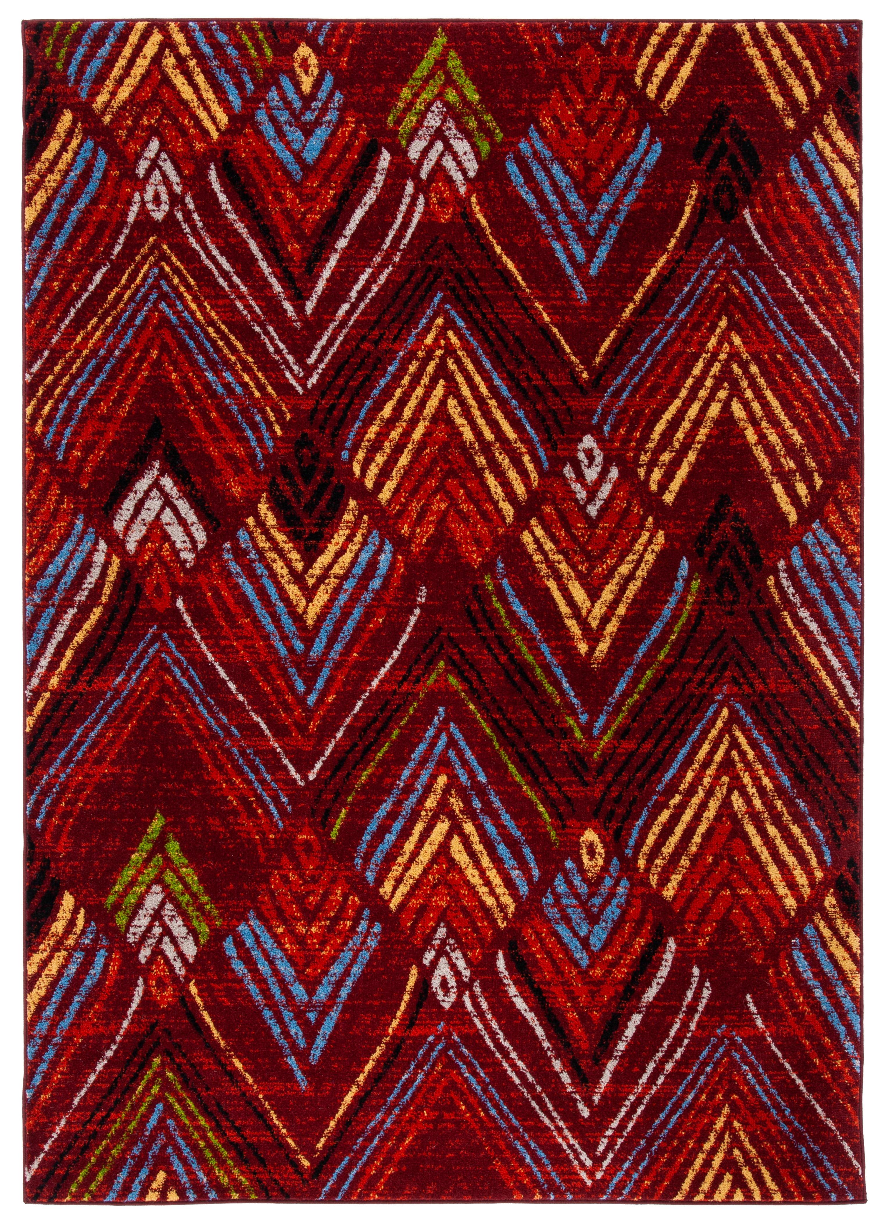 Amsterdam AMS110 Power Loomed Indoor Area Rug - Red/Terracotta - 5'1"x7'6" - Safavieh
