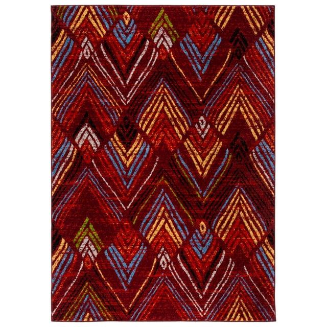 Amsterdam AMS110 Power Loomed Indoor Area Rug - Red/Terracotta - 5'1"x7'6" - Safavieh