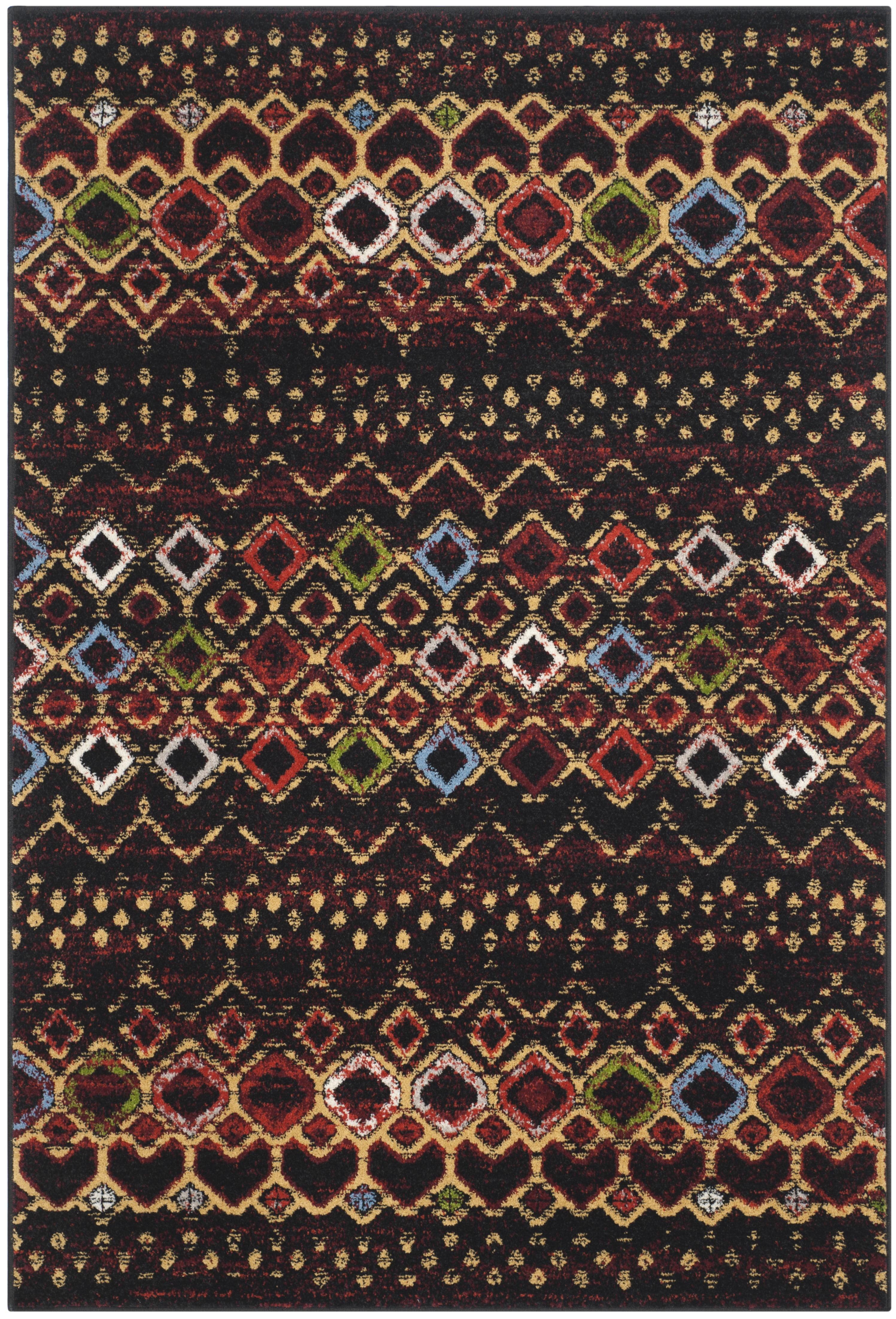 Safavieh Amsterdam Gladwin Geometric Area Rug, Black/Multi, 5'1" x 7'6"