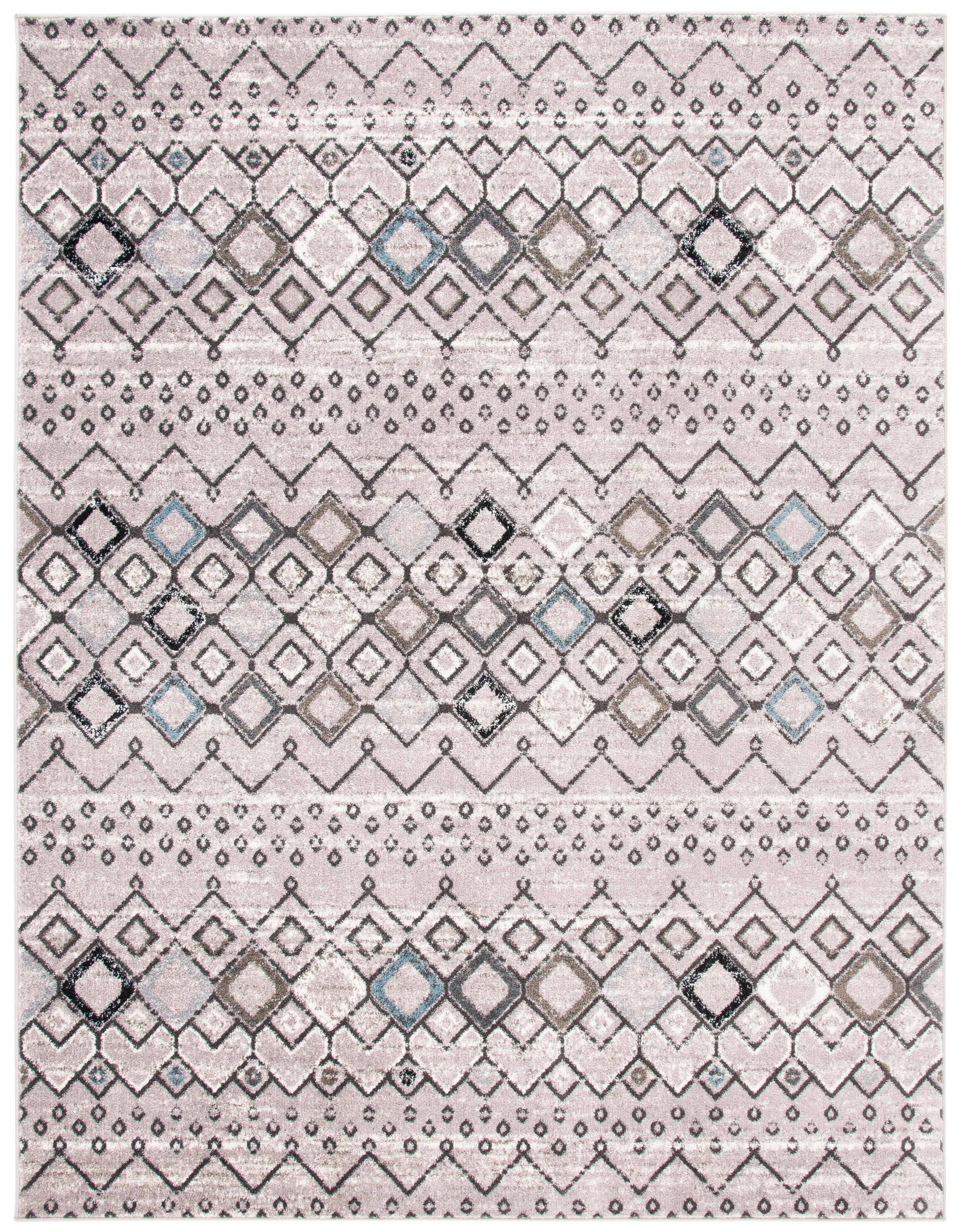 Safavieh Amsterdam Gladwin Geometric Area Rug, Light Grey/Brown, 10' x 14'