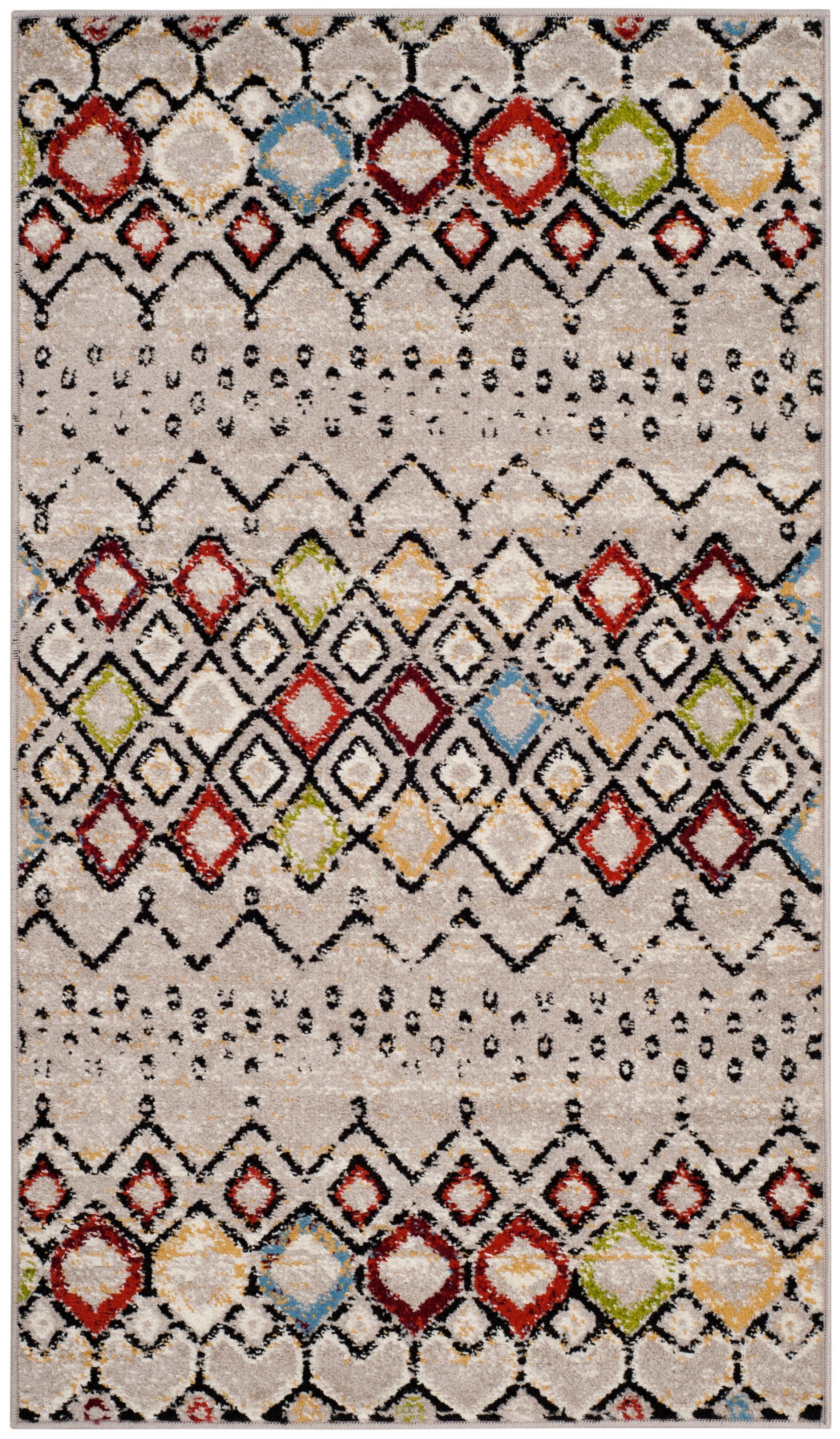 Safavieh Amsterdam Gladwin Geometric Area Rug, Light Grey/Multi, 2'3" x 4'