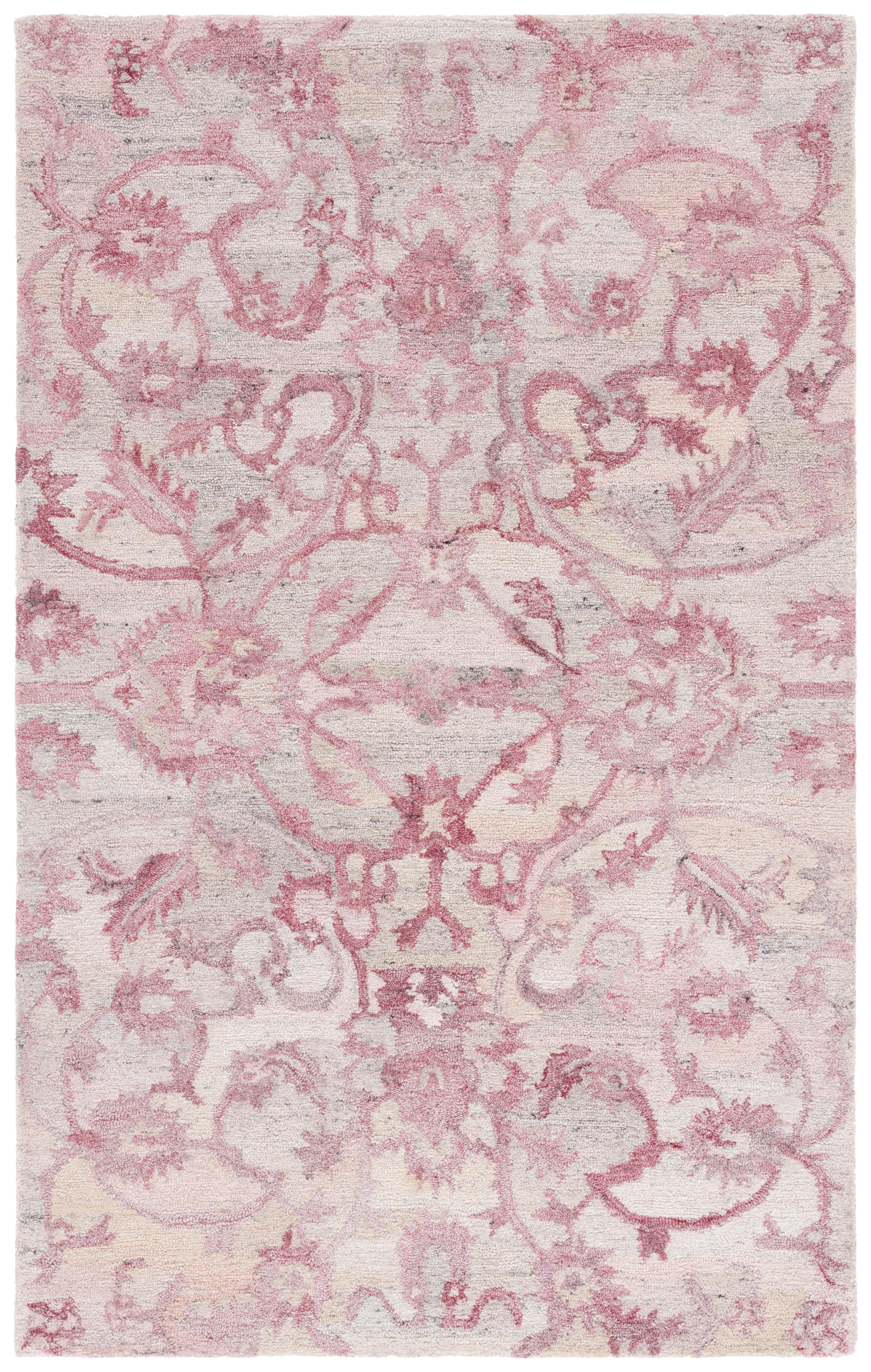 Anatolia AN401 Handmade Tufted Accent Rug - Light Pink - 3' X 5' - Safavieh
