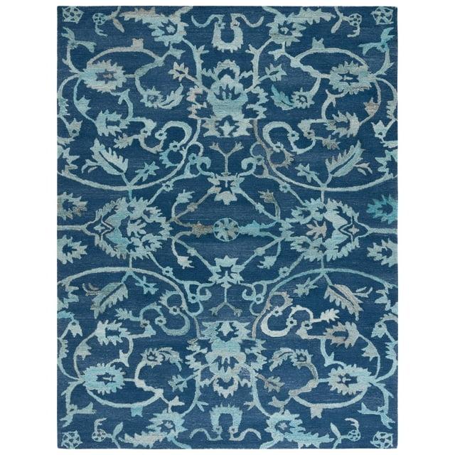 Anatolia AN401 Handmade Tufted Area Rug - Navy - 8' X 10' - Safavieh