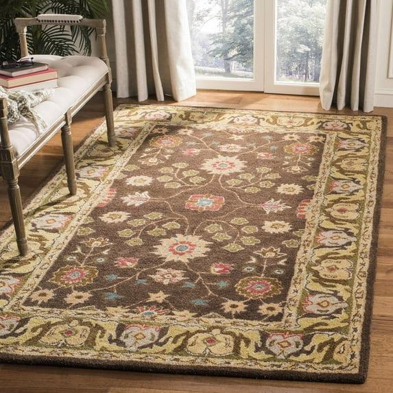 Anatolia AN562 Hand Tufted Indoor Area Rug - Brown/Gold - 4'x6' - Safavieh