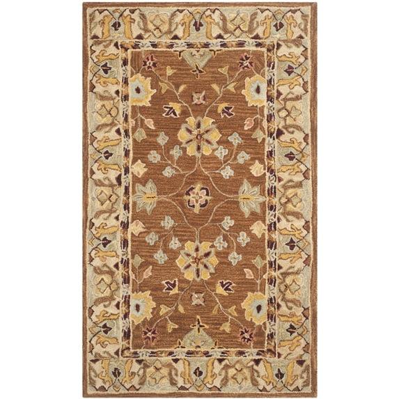 Anatolia AN562 Hand Tufted Indoor Accent Rug - Tan/Ivory - 3'x5' - Safavieh