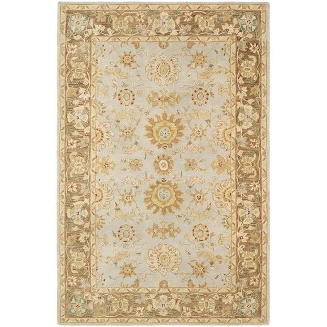 SAFAVIEH Anatolia Shelby Traditional Wool Area Rug, Teal/Brown, 6' x 9'