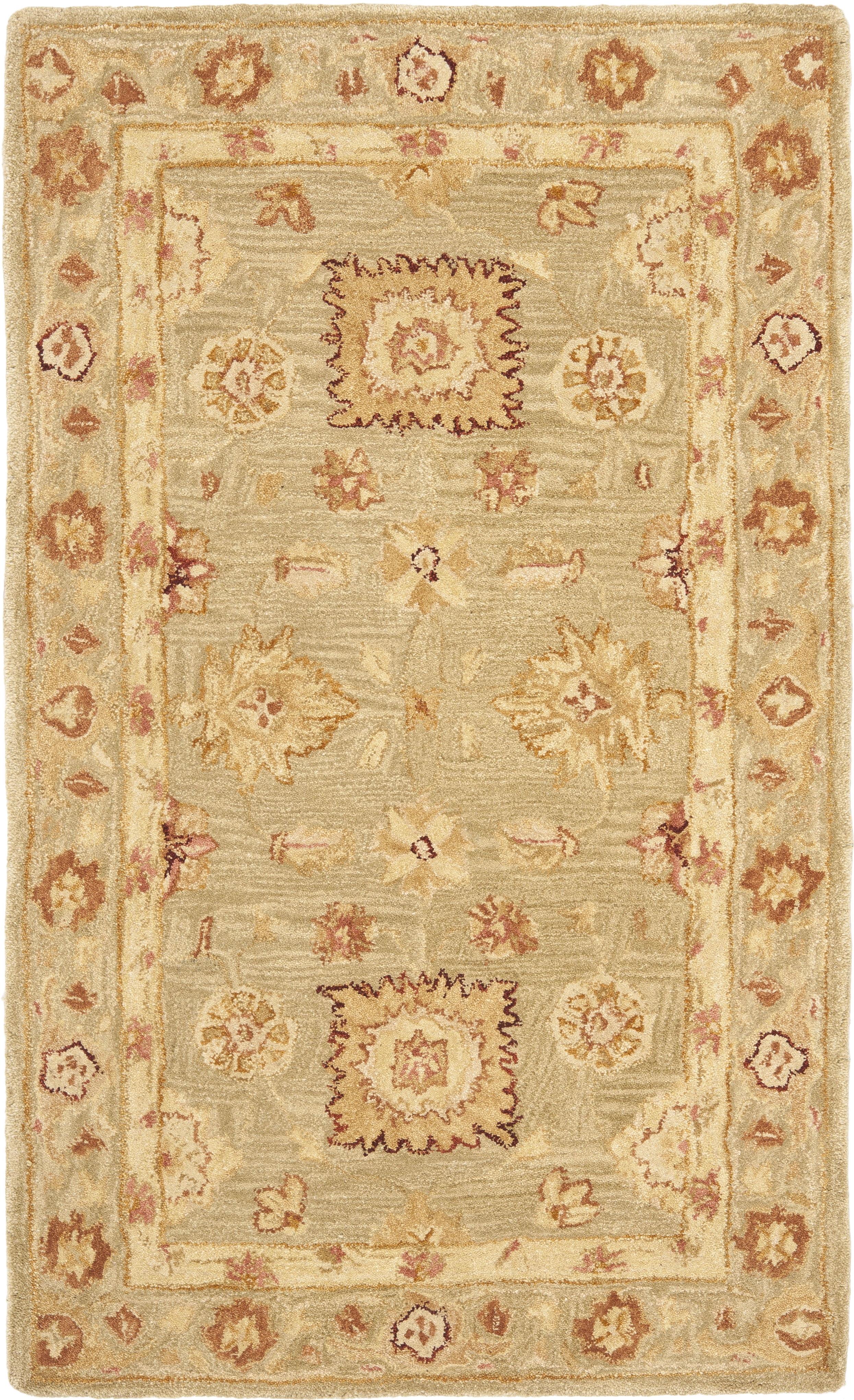 SAFAVIEH Anatolia Sherman Floral Wool Area Rug, Sage, 3' x 5'