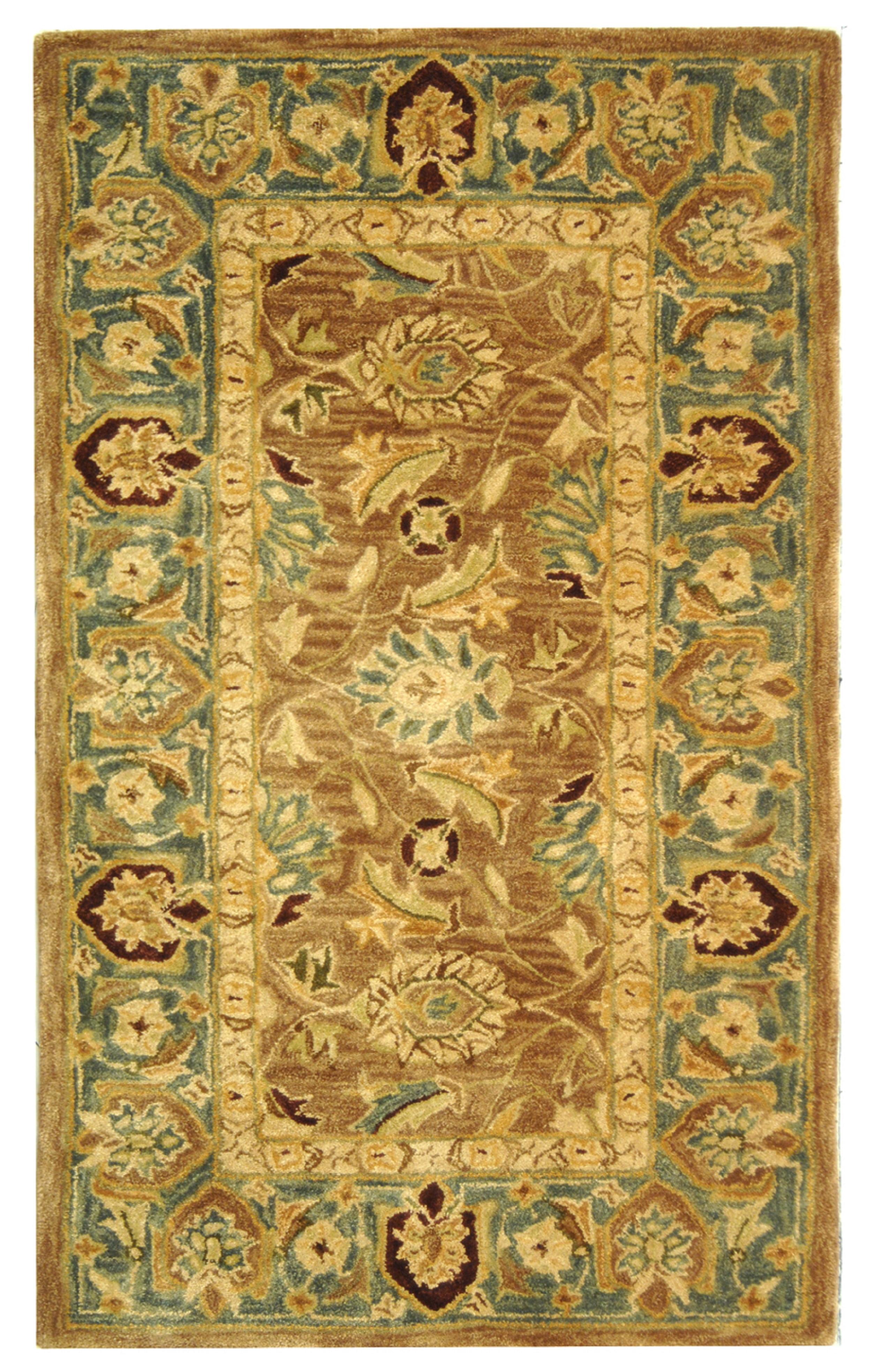 Anatolia AN549 Hand Tufted Indoor Accent Rug - Brown/Blue - 3'x5' - Safavieh