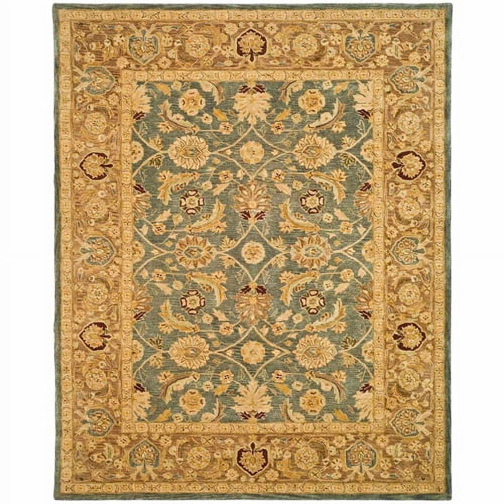 SAFAVIEH Anatolia Sophia Traditional Wool Area Rug, Blue/Brown, 9' x 12'