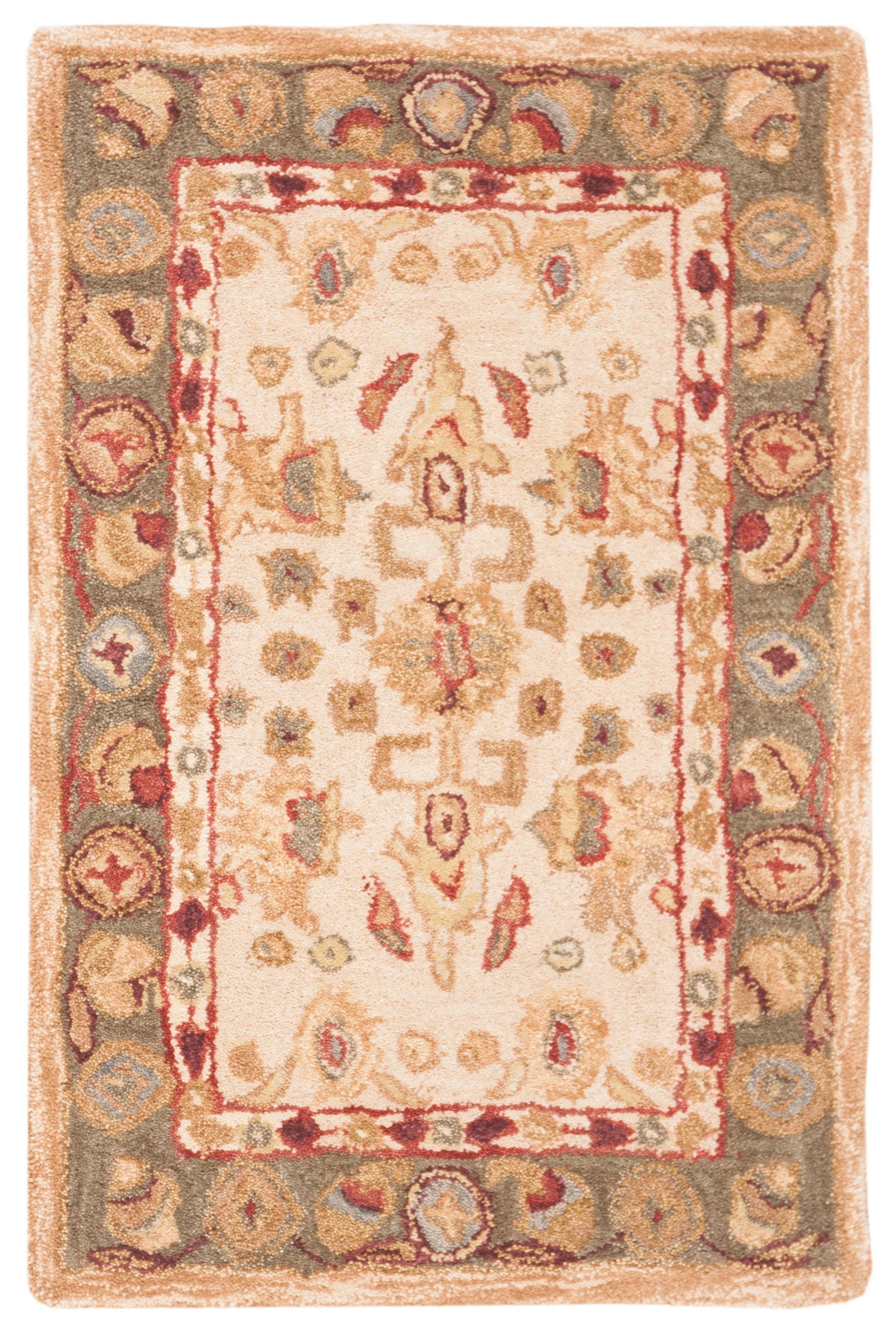 SAFAVIEH Anatolia Stacy Traditional Wool Area Rug, Ivory, 2' x 3'