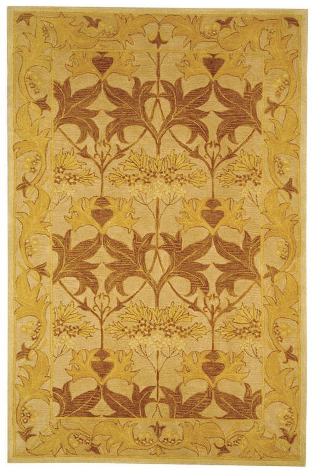 Anatolia 3' x 5' Hand-Tufted Wool Area Rug in Ivory and Gold