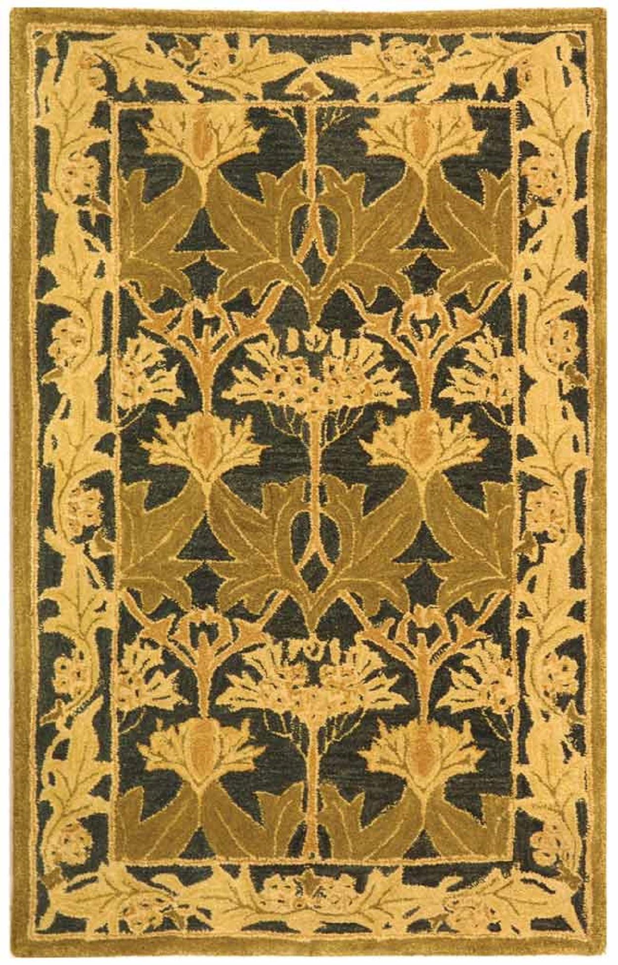 Anatolia AN541 Hand Tufted Indoor Accent Rug - Navy/Sage - 3'x5' - Safavieh
