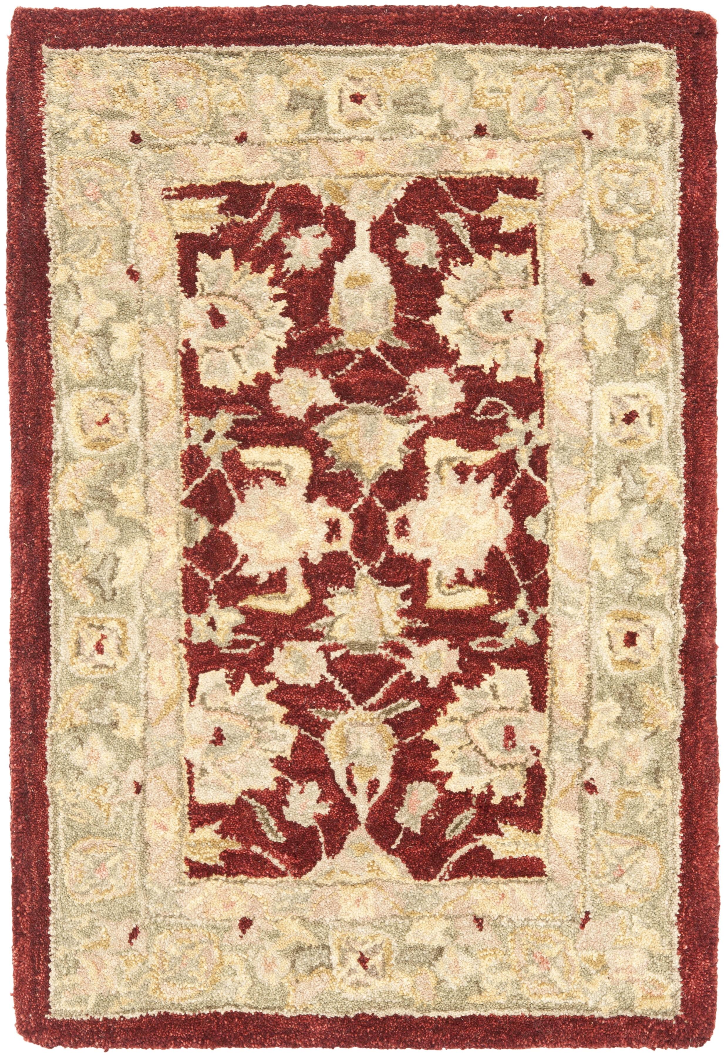 Anatolia AN522 Hand Tufted Indoor Accent Rug - Red/Moss - 2'x3' - Safavieh