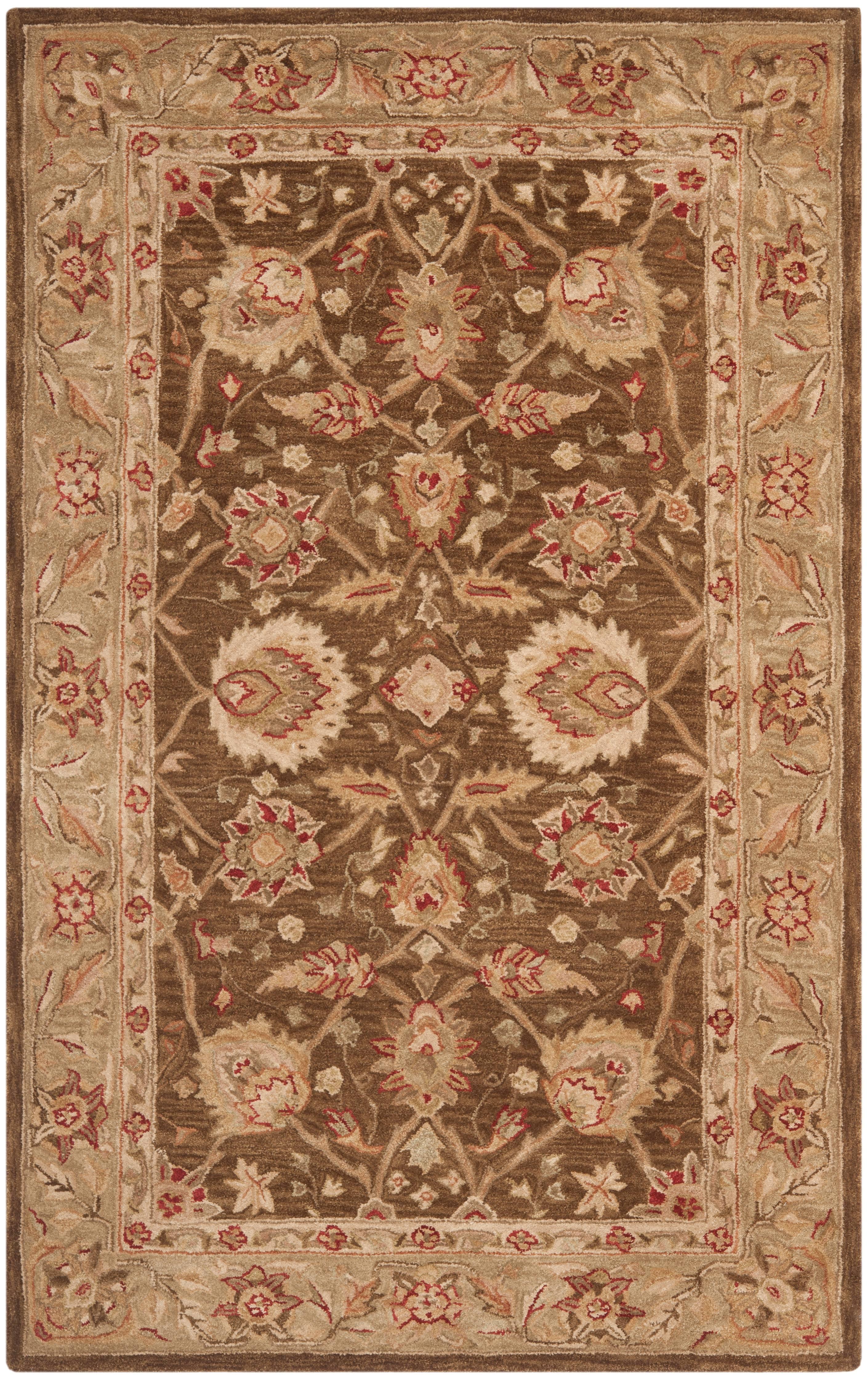 Anatolia AN512 Hand Tufted Indoor Area Rug - Brown/Green - 5'x8' - Safavieh