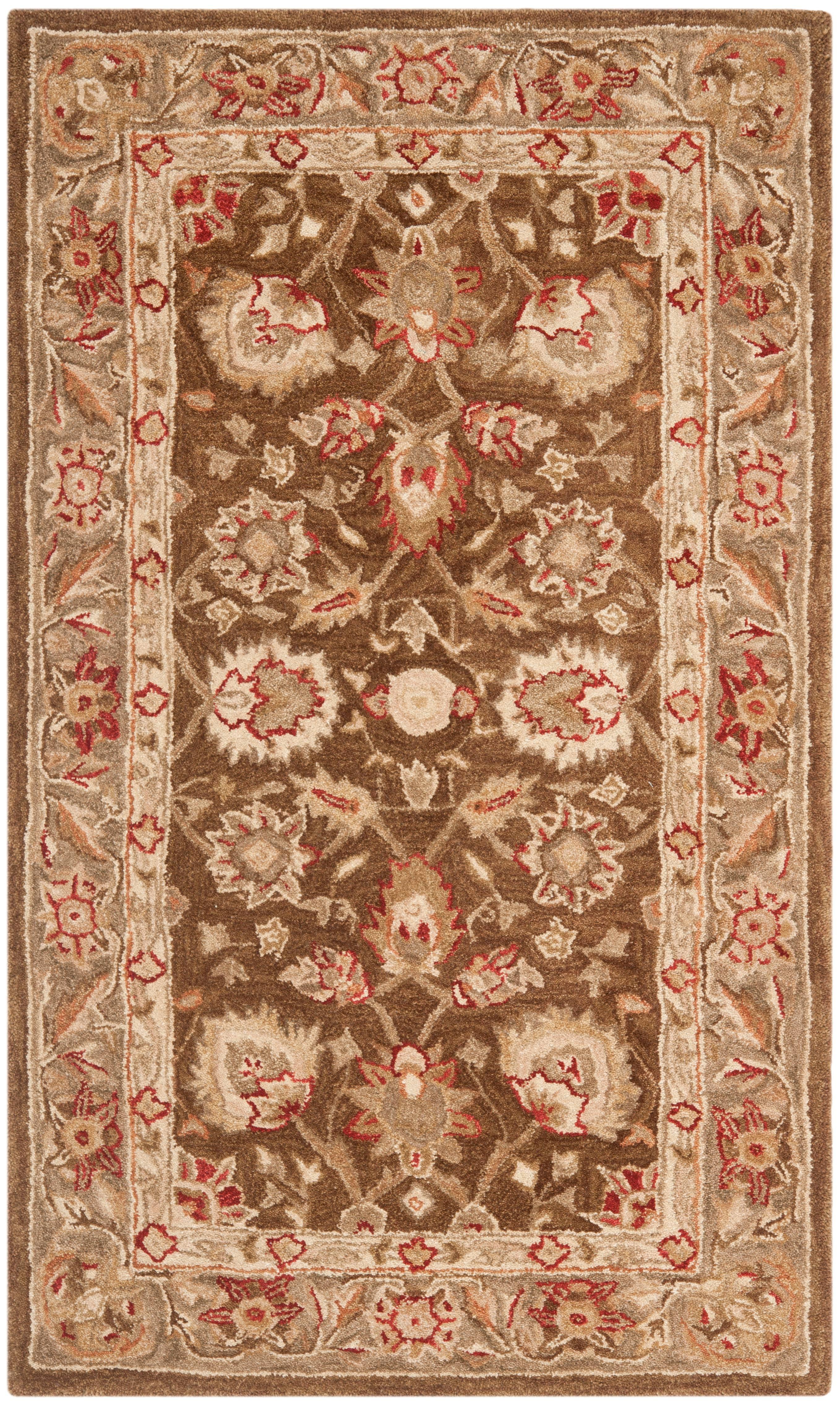 Anatolia AN512 Hand Tufted Indoor Accent Rug - Brown/Green - 3'x5' - Safavieh