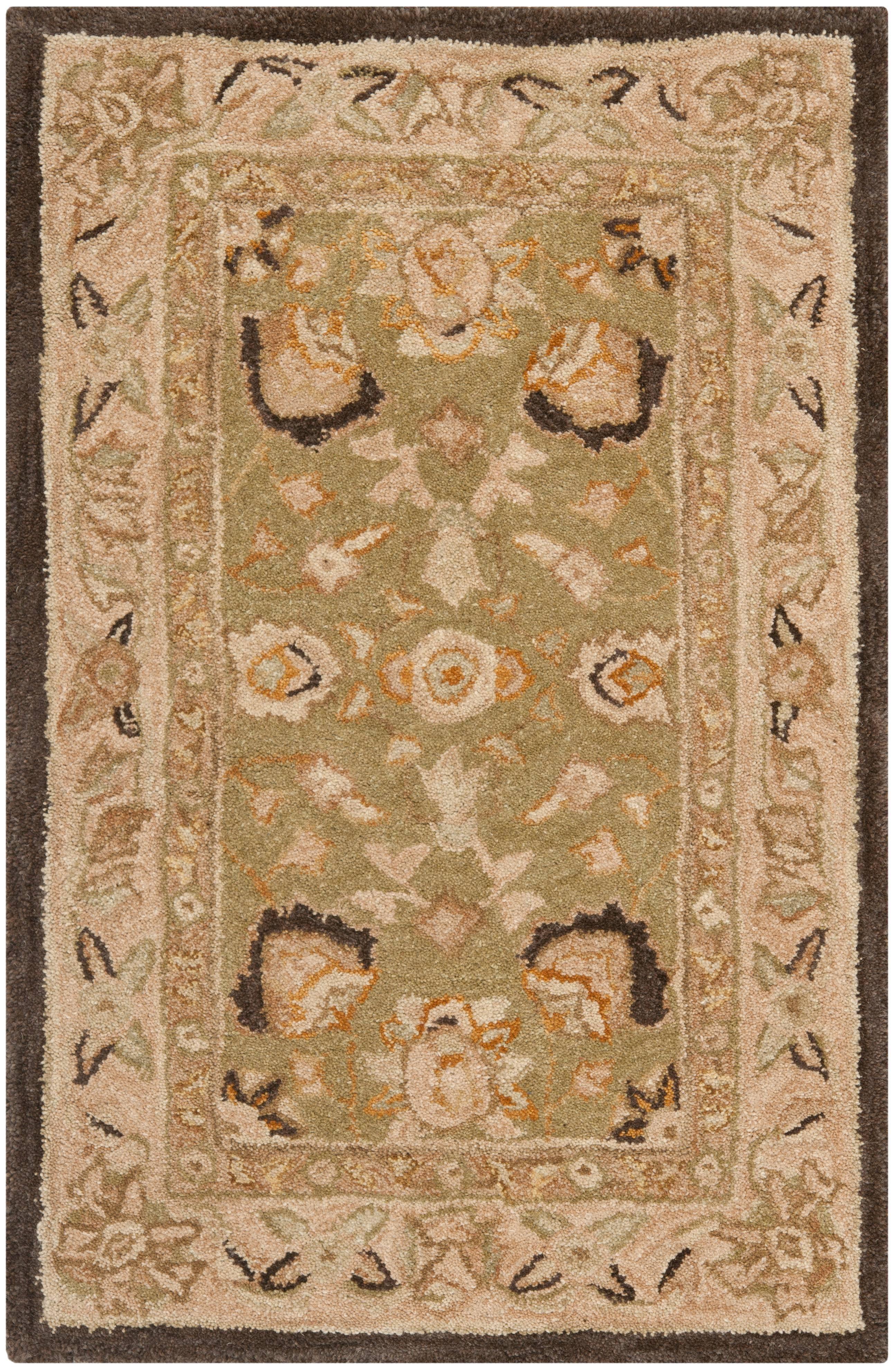 Anatolia AN512 Hand Tufted Indoor Accent Rug - Sage/Beige - 2'x3' - Safavieh
