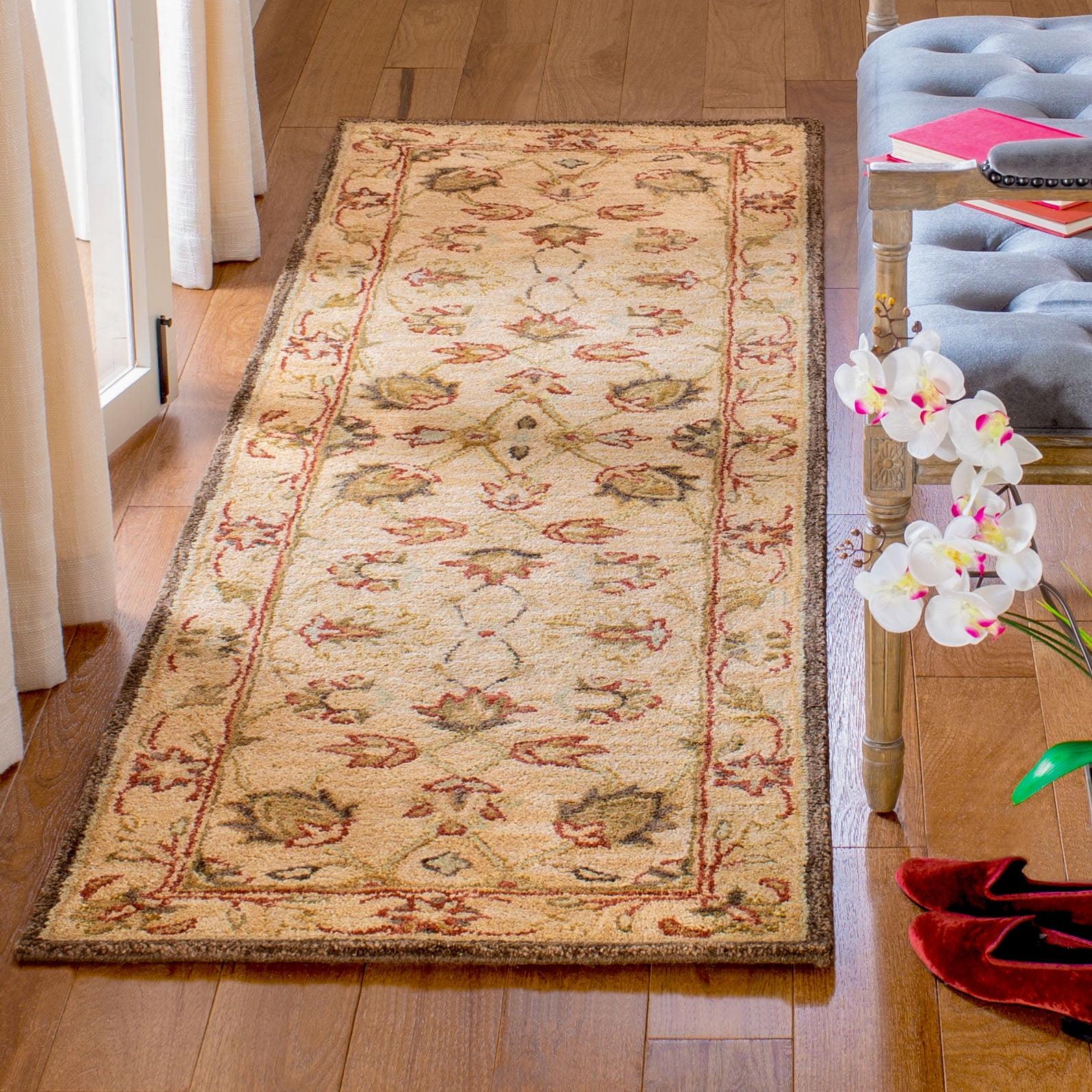 Anatolia AN512 Hand Tufted Indoor Runner Rug - Beige/Beige - 2'3"x12' - Safavieh