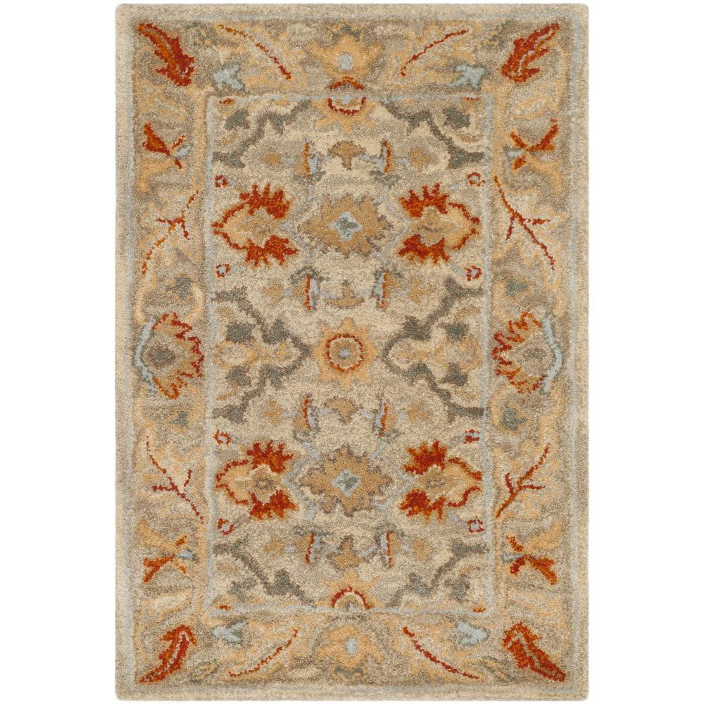 Antiquity AT63 Hand Tufted Accent Rug - Beige/Multi - 2'x3' - Safavieh.