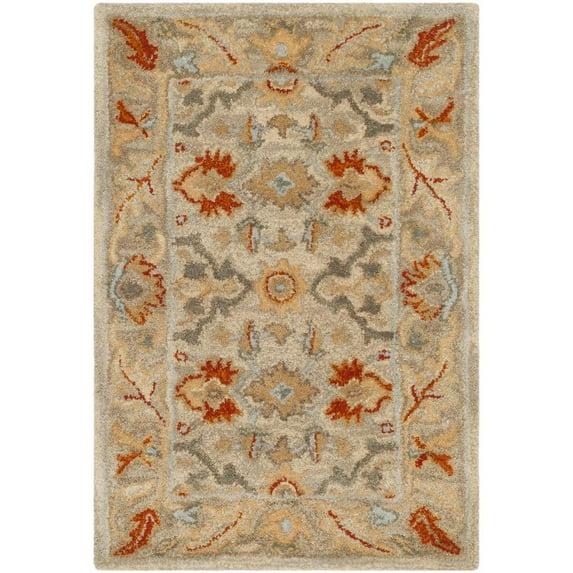 Antiquity AT63 Hand Tufted Accent Rug - Beige/Multi - 2'x3' - Safavieh.
